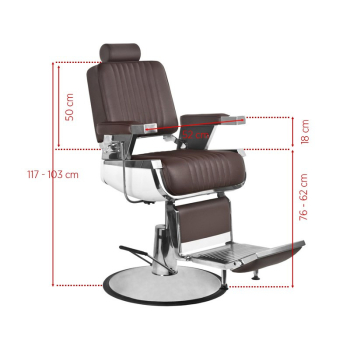 GABBIANO FOTEL BARBERSKI ROYAL II BRĄZOWY